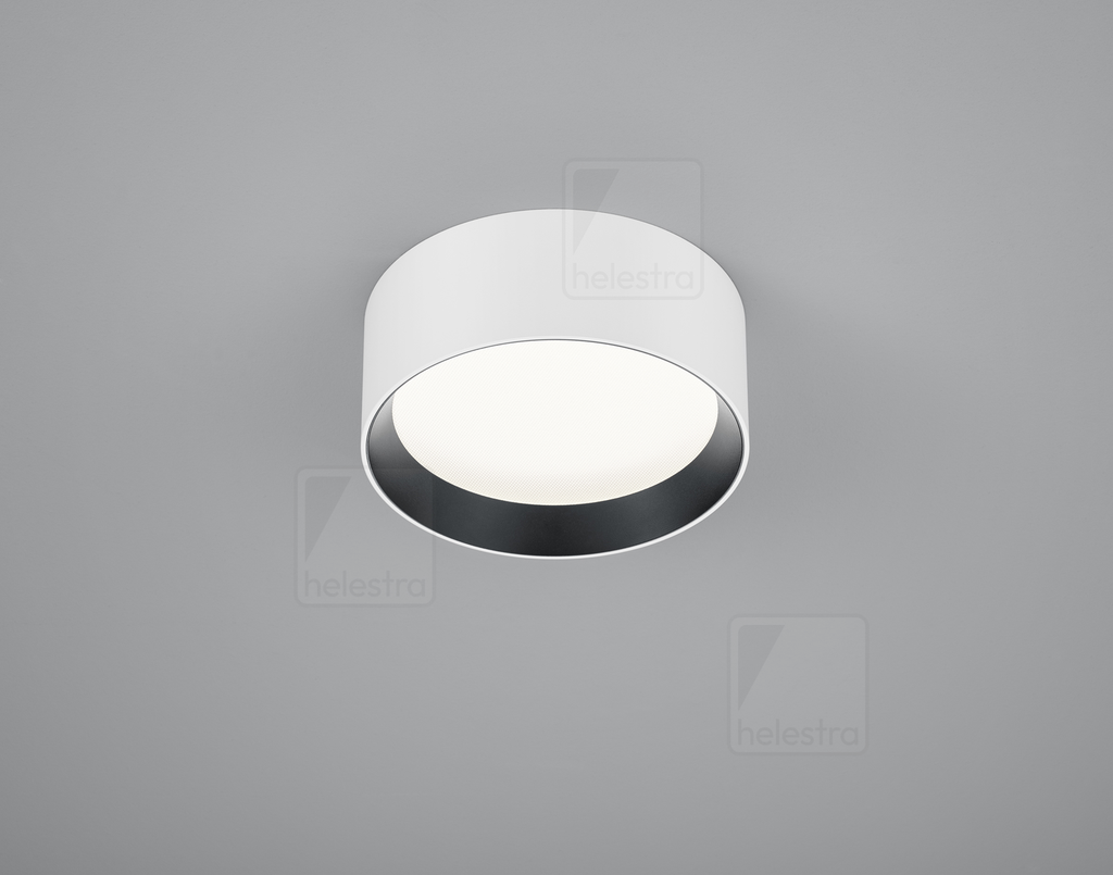 [HEL-15/2216.07-22] Helestra Plafoniera ENIO rotonda IP20, nero, bianco dimmerabile (HEL-15/2216.07-22)