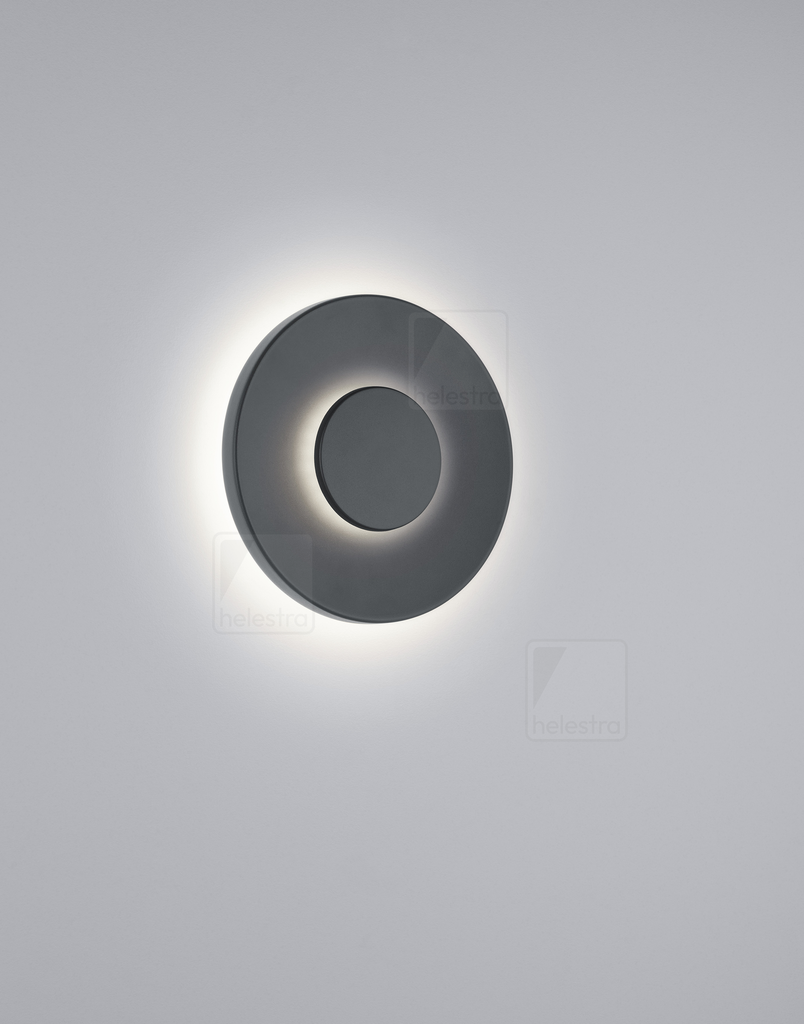 [HEL-A282508.93] Helestra Outdoor wall luminaire BUD 44 round IP65, graphite dimmable