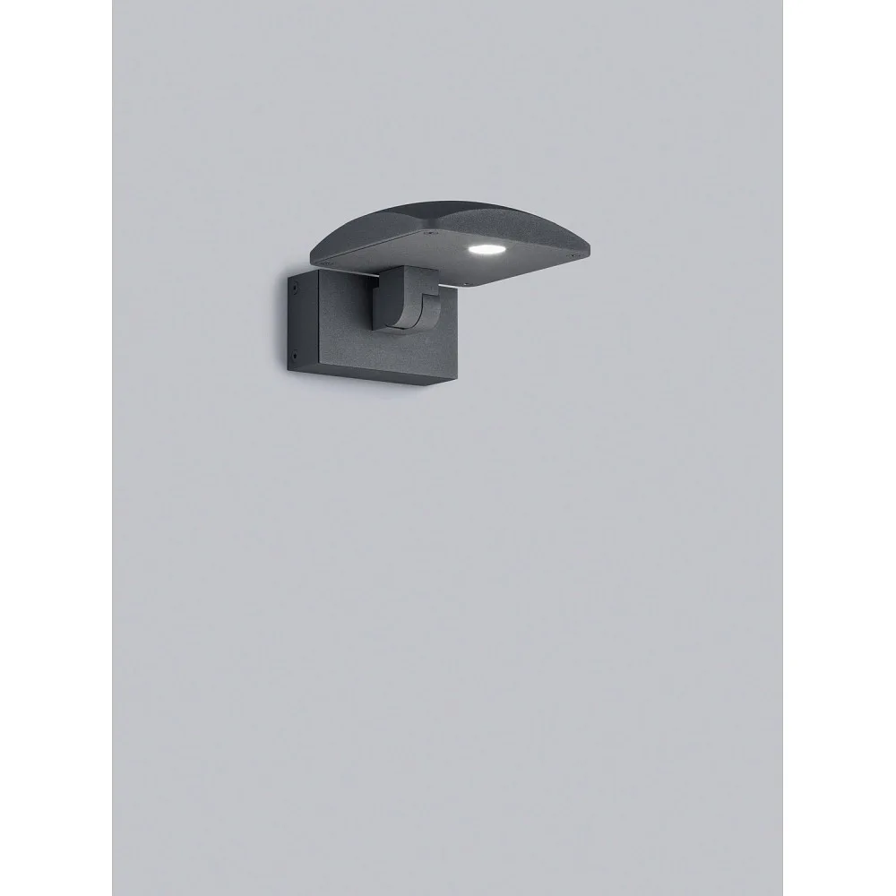 Helestra Applique da esterno LUR inclinabile IP54, grafite