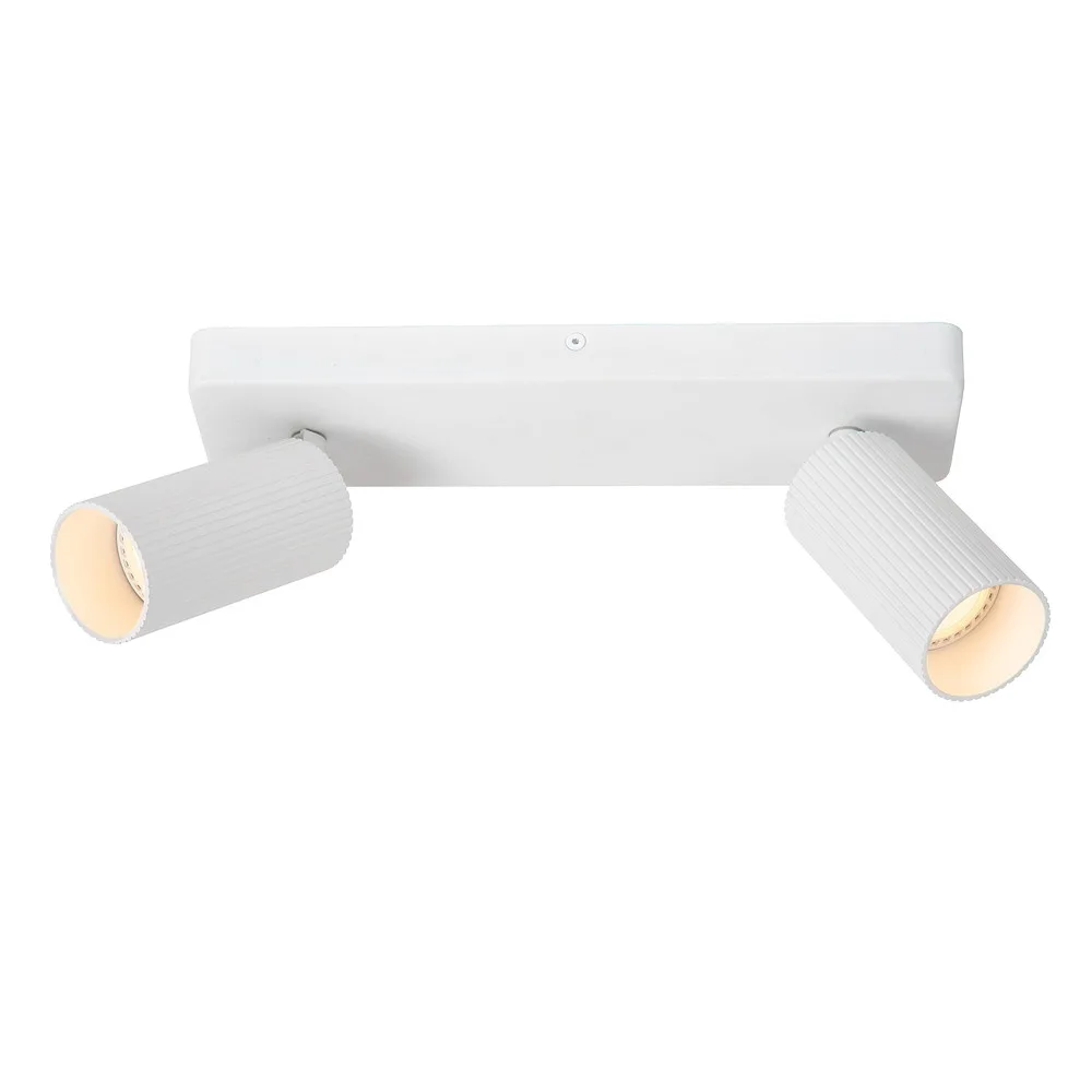 [LUC-09939/02/31] Lucide Spot CLUBS 2 flammes, carré GU10 IP20, dimmable (blanc)