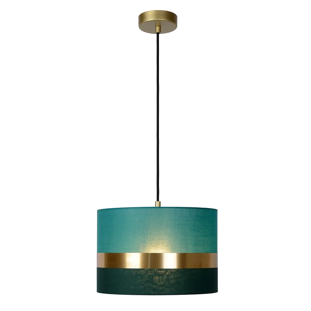 [LUC-10409/01/33] Lucide Lampada a sospensione EXTRAVAGANZA TUSSE rotonda E27 IP20 (verde oro)