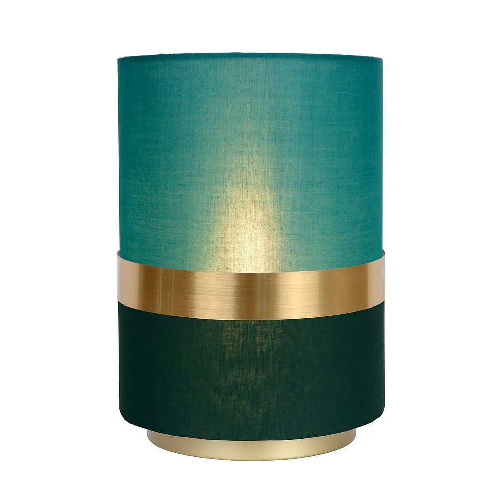 [LUC-10508/01/33] Lucide Lampada da tavolo EXTRAVAGANZA TUSSE cilindrica E14 IP20 (verde oro opaco ottone)