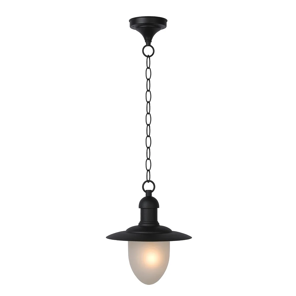 Lucide Lampada a sospensione ARUBA rotonda E27 IP44 – nero