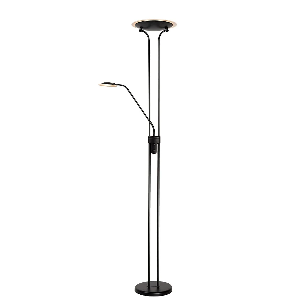 Lucide Lampadaire CHAMPION LED rond, flexible IP20, dimmable – noir
