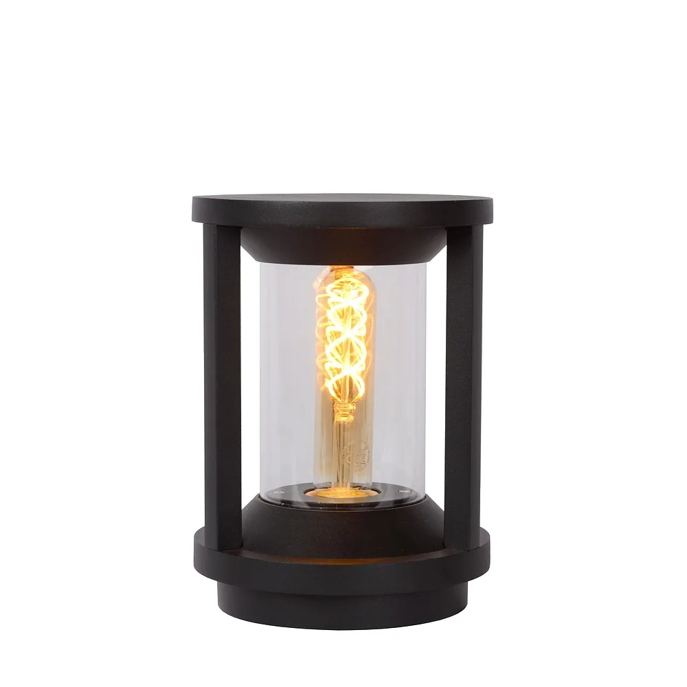 [LUC-15804/22/30] Lucide Wegeleuchte CADIX zylindrisch E27 IP65, schwarz