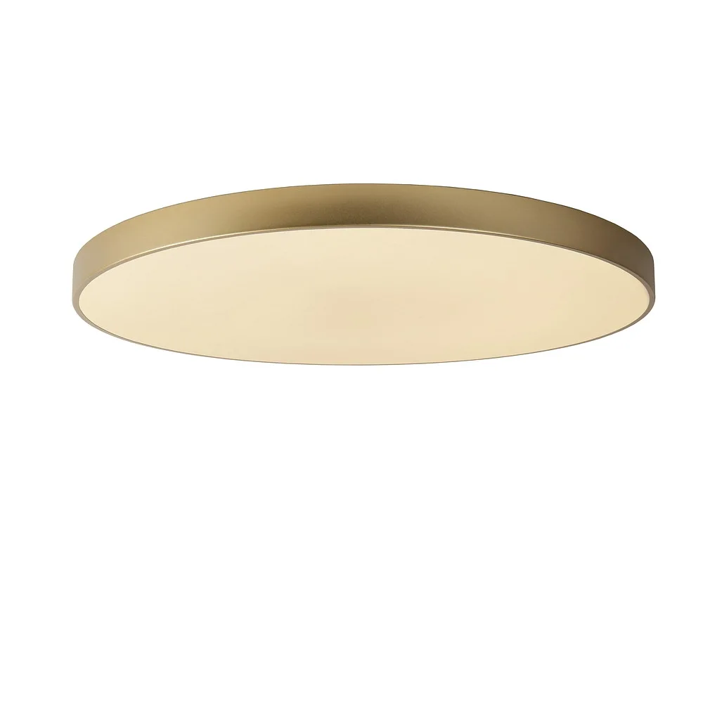 Lucide Plafonnier UNAR LED rond IP20, or mat, laiton, opale dimmable, 5600 lm