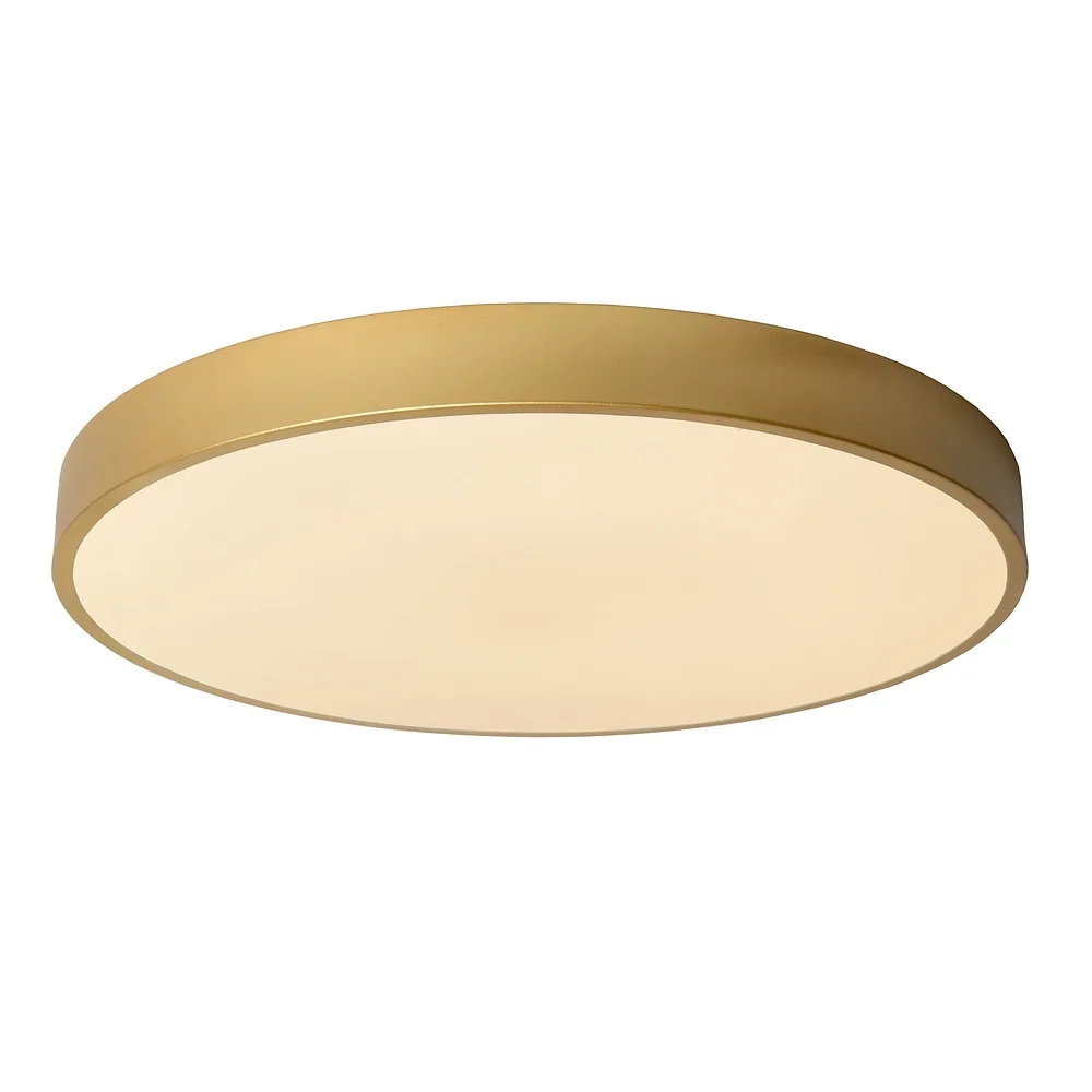 Lucide LED Deckenleuchte UNAR rund IP20, gold matt, Messing, opal dimmbar, 2520 lm