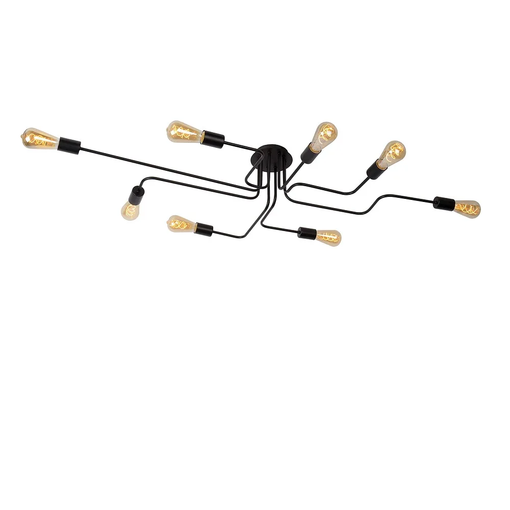 Lucide Deckenleuchte LESTER quadratisch E27 IP20, schwarz