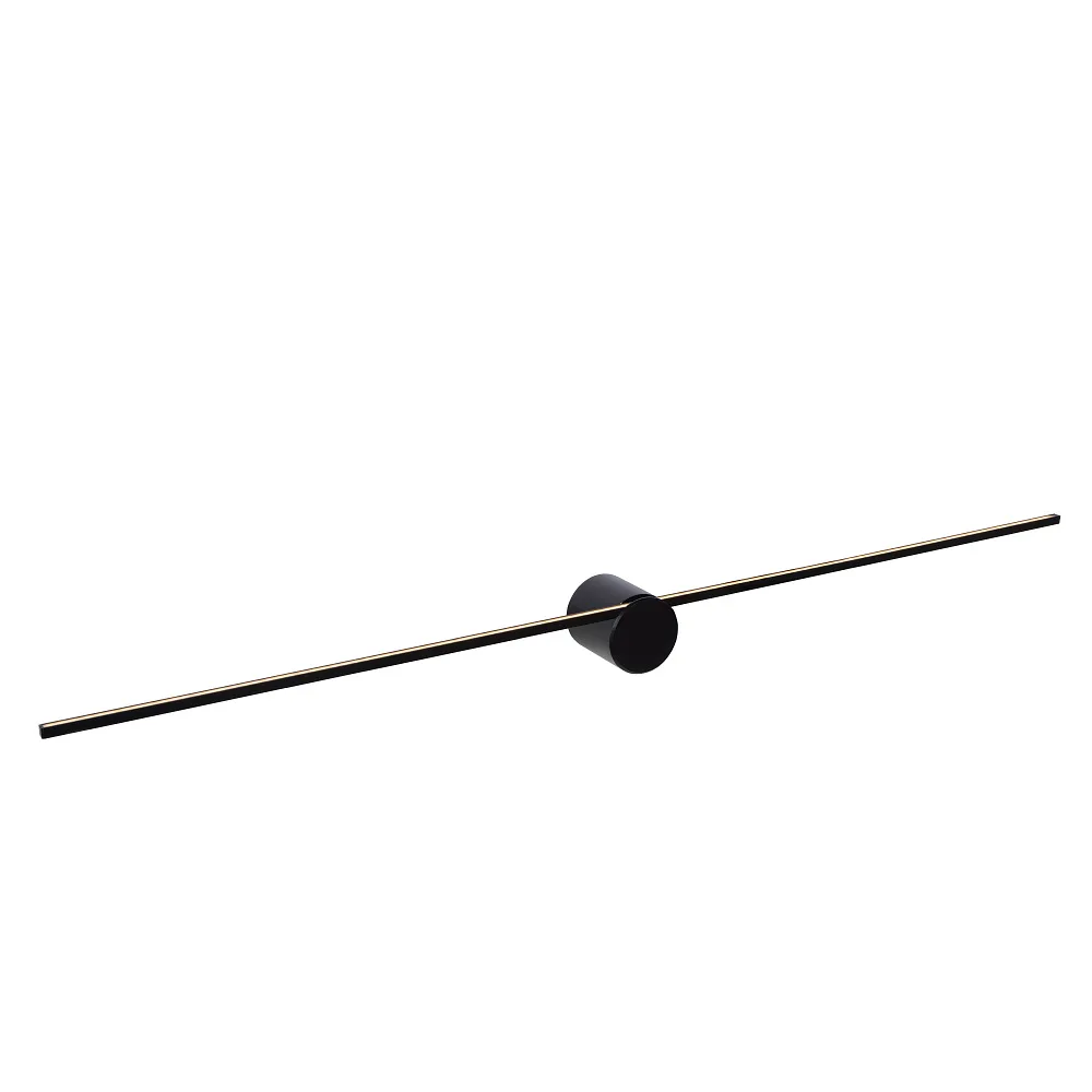 Lucide Wall luminaire MIZAR LED 90CM down, square, switchable IP44, black matt
