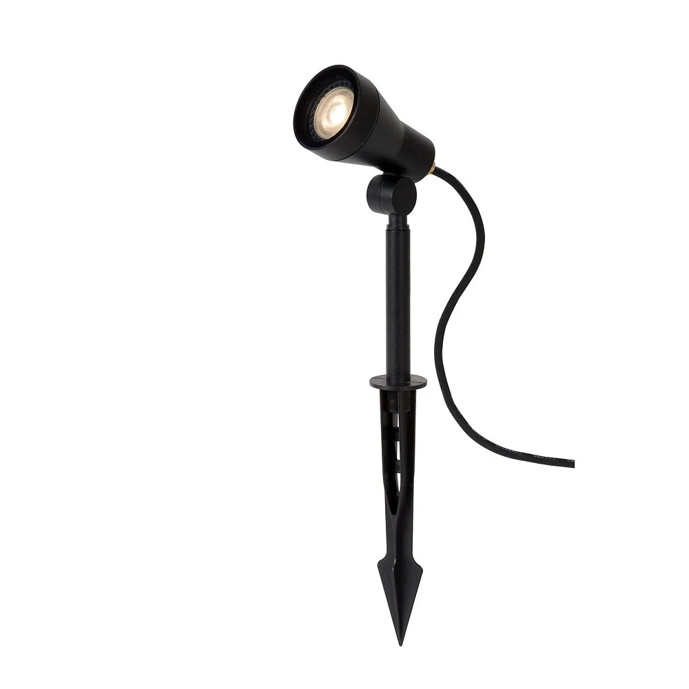 Lucide Picchetto SPIKE LED rotondo GU10 IP54, nero