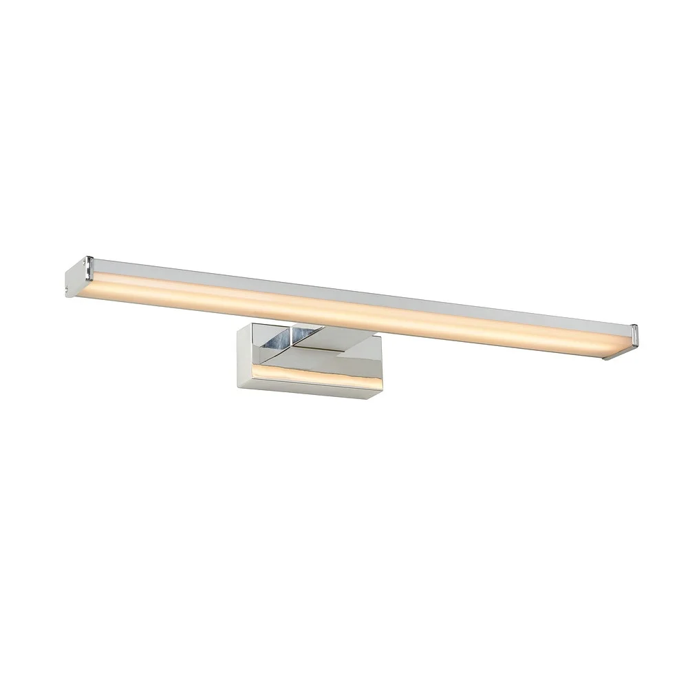 Lucide Luminaire pour miroir ONNO LED carré IP44, chrome mat, opale, 8 W