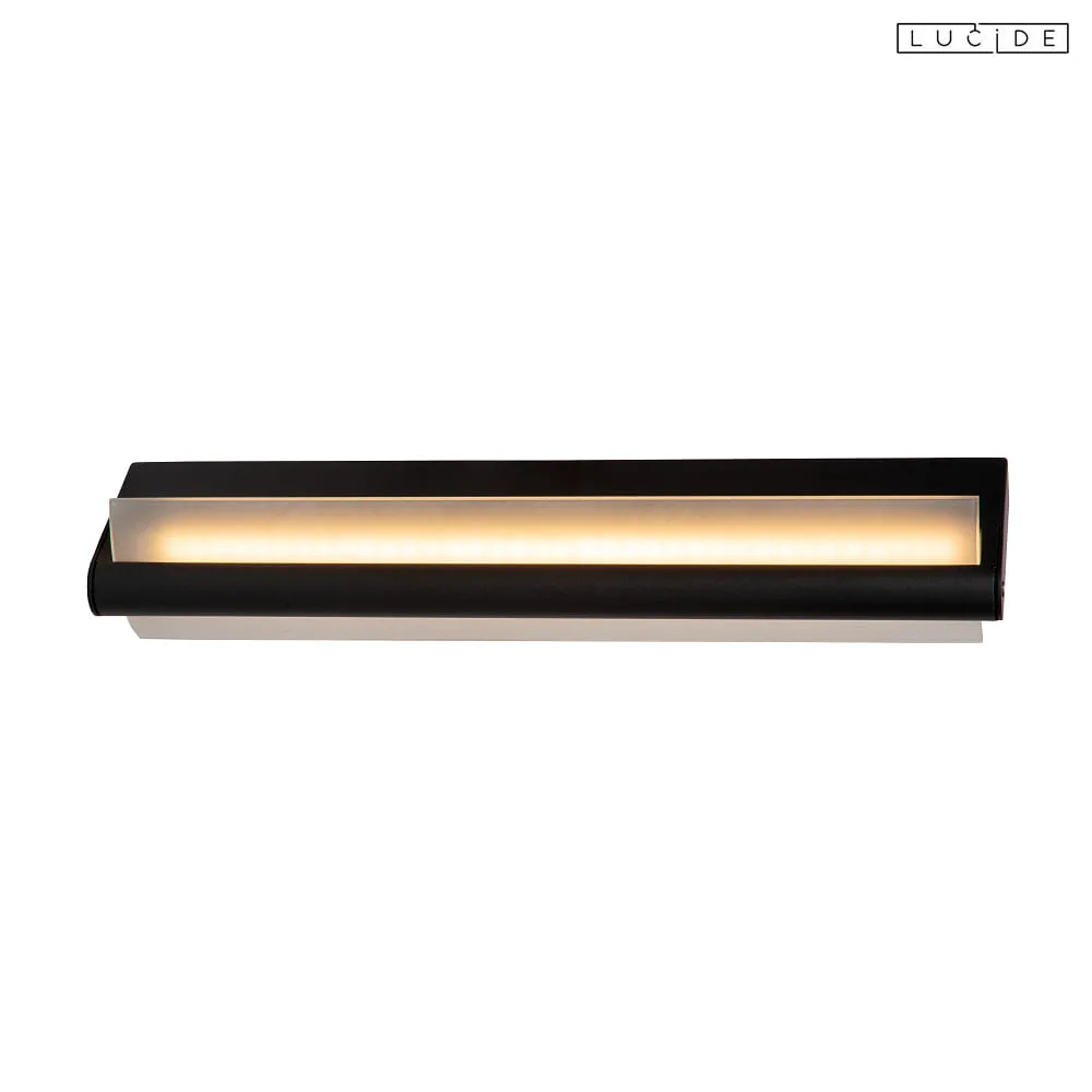 Lucide Lampada da bagno WANDA IP44, opalino, nero, 700 lm