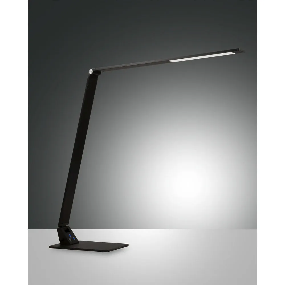 Fabas Luce WASP Lampada da tavolo LED, 12W, alluminio – nero opaco