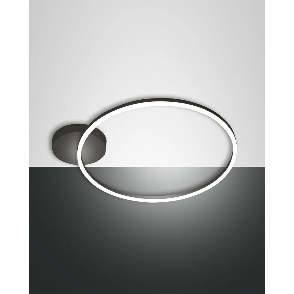 [FAB-3508-61-101] Fabas Luce Plafoniera LED GIOTTO, 1x 36W, 3000K, 3240lm, IP20 (nero satinato)