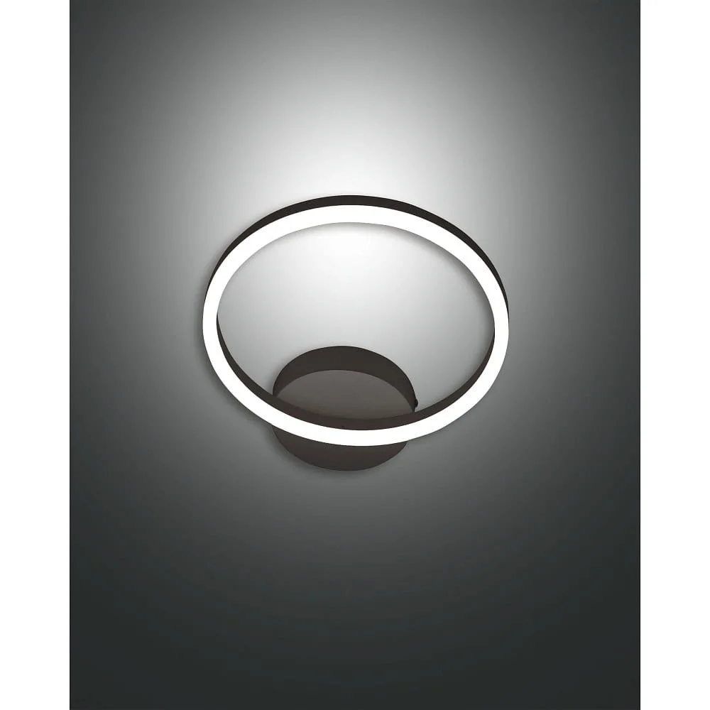 Fabas Luce Applique murale LED GIOTTO, 1x 18W, 3000K, 1890lm, IP20 – noir satiné