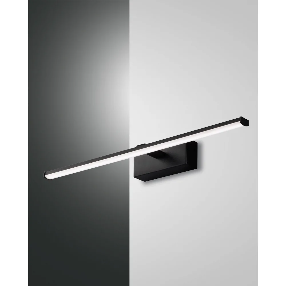 [FAB-3361-26-101] Fabas Luce LED Wall luminaire NALA, 1x 10W, 3000K, 1200lm, IP44 (black)