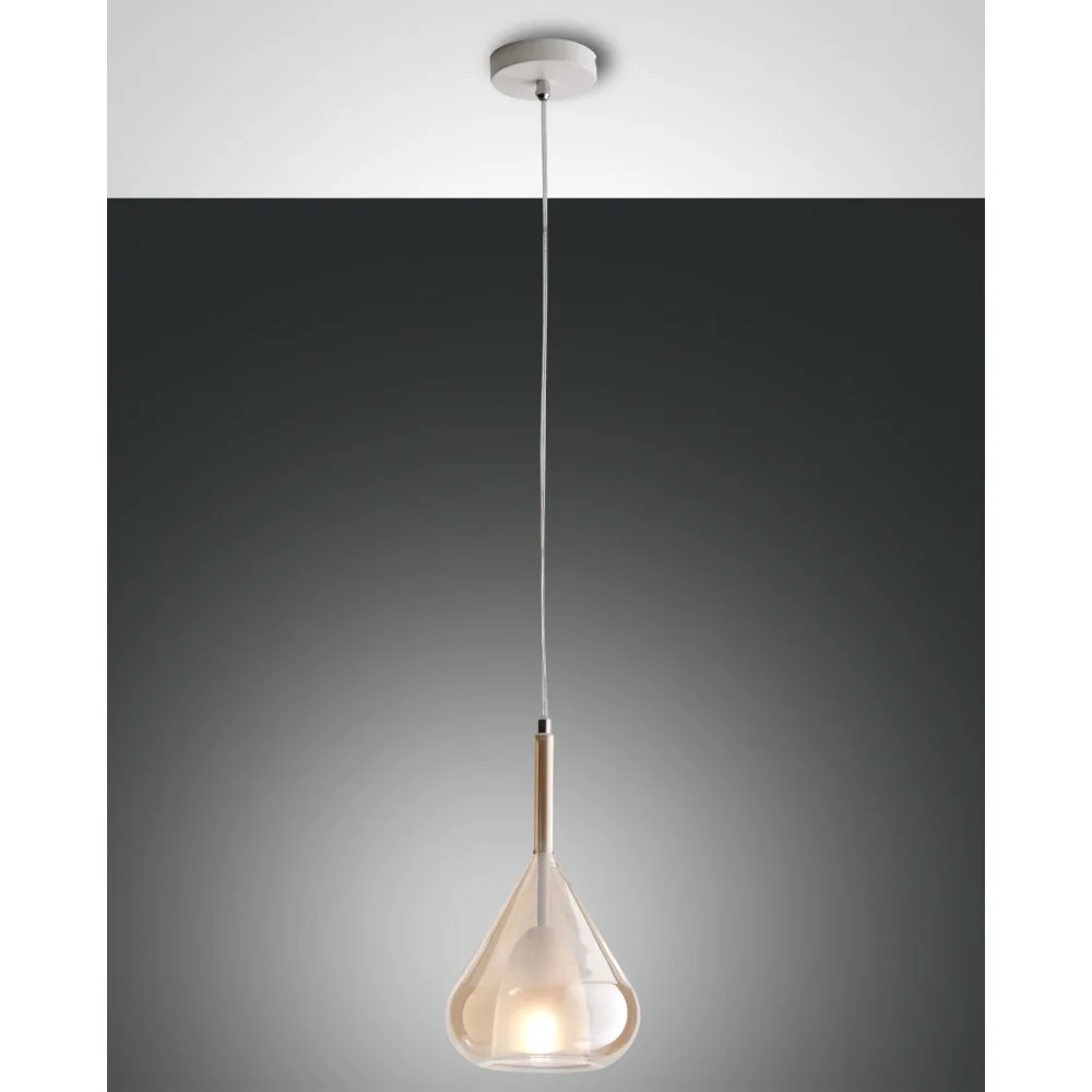 [FAB-3481-40-125] Fabas Luce Pendant luminaire LILA, E27, 1x 40W, IP20, amber (amber white)