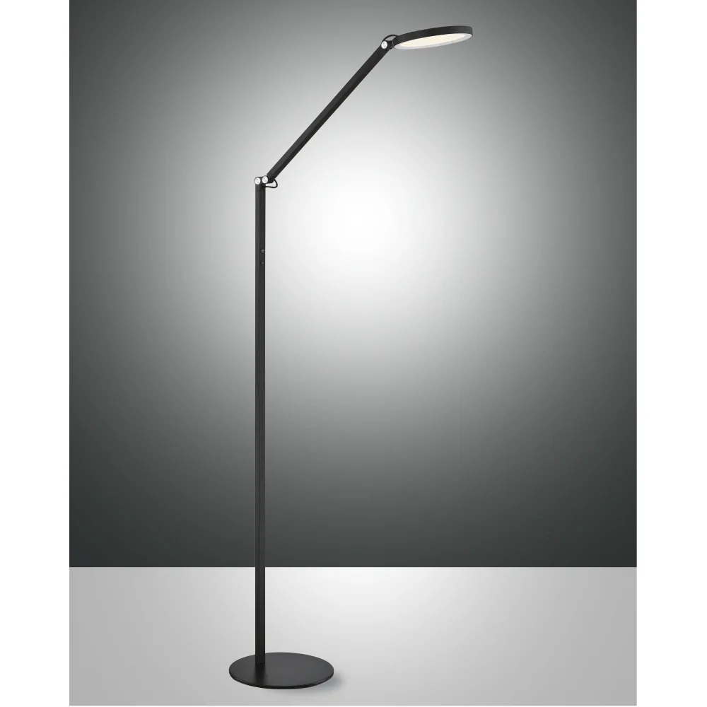 [FAB-3551-11-101] Fabas Luce Lampadaire LED REGINA Liseuse, 1x 9W, 2700-5000K, 1000lm, IP20, noir