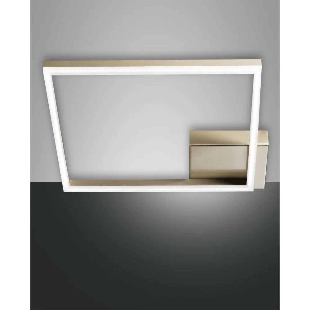 [FAB-3394-61-225] Fabas Luce BARD LED Ceiling luminaire 42x42cm, gold matt