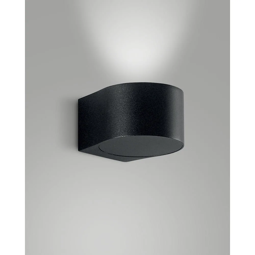 Fabas Luce Applique LED LAO, 1x 6W, 3000K, 540lm, IP65, nero