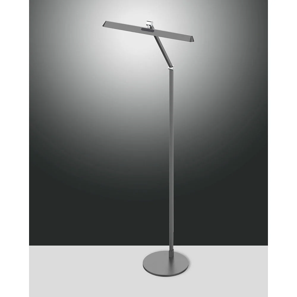[FAB-3775-11-282] Fabas Luce Lampadaire BEBA CCT Switch, orientable, avec variateur tactile IP20, argent mat dimmable (FAB-3775-11-282)