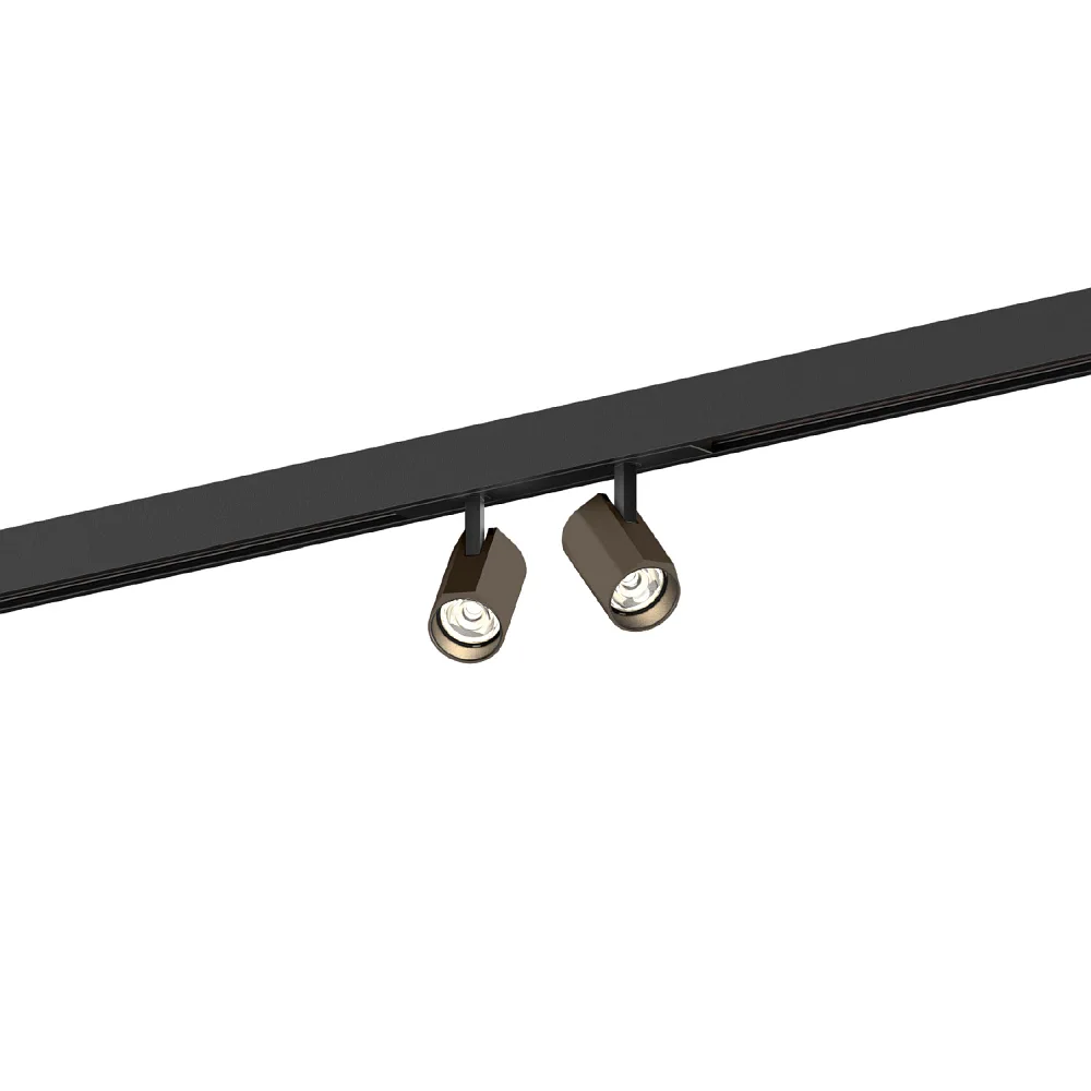 Wever & Ducré Track Spot CENO ON STREX 2.0 2 lights, with adapter IP20 – bronze black matt, 2700 K, no