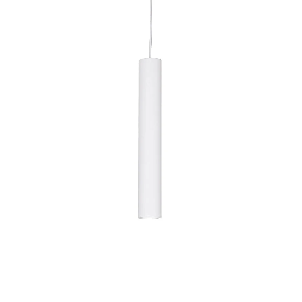 Ideal Lux Lampada a sospensione per binario LOOK, GU10 alogena 28W 3000K inclusa, adattatore incluso – bianco