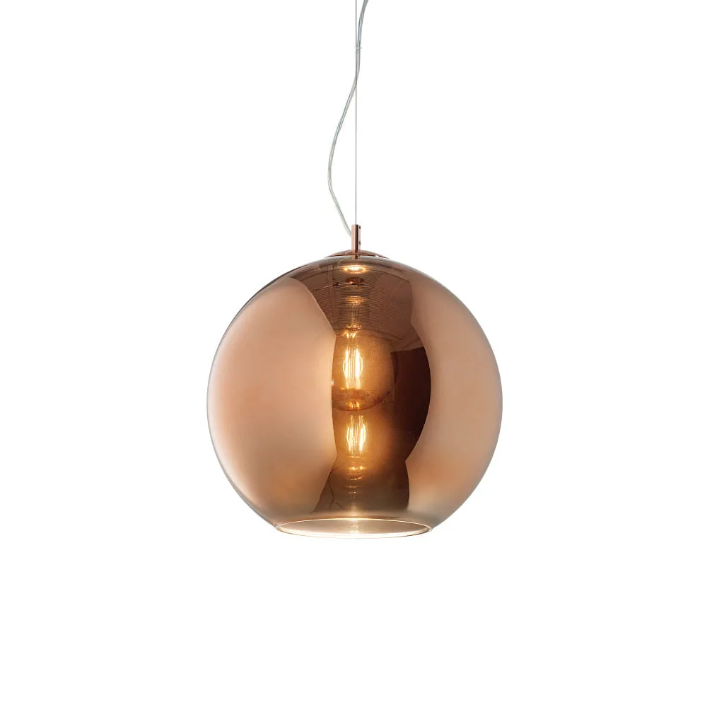 Ideal Lux Pendelleuchte NEMO, Ø 20cm, inkl. E27 LED 3.2W 3000K – Kupfer