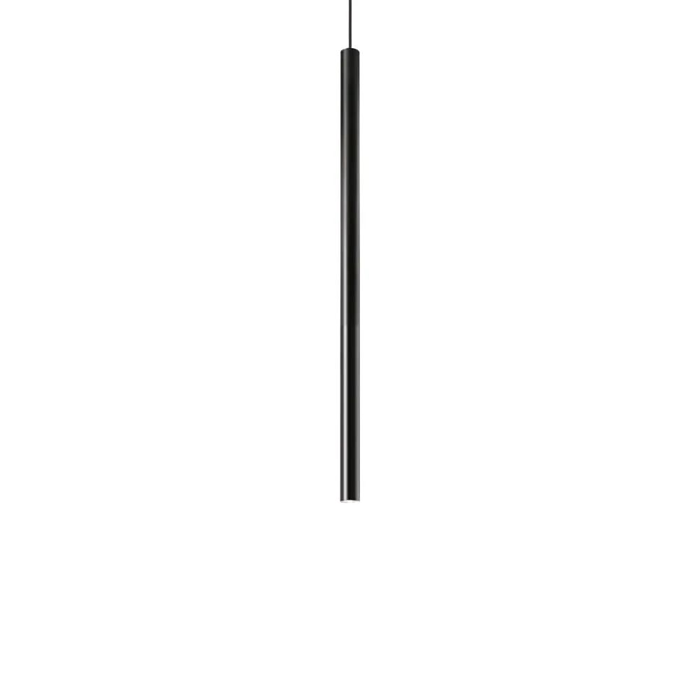 Ideal Lux Suspension LED ULTRATHIN ROUND, longueur 40cm / Ø 3cm, 11.5W 3000K 970lm – noir mat