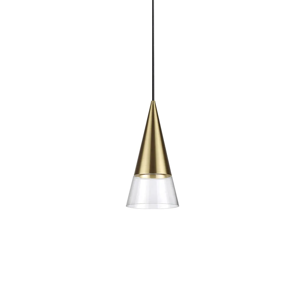 [IDEA-321479] Ideal Lux Lampada a sospensione CONO SP1 a 1 luce, conica GU10 IP20 (ottone)