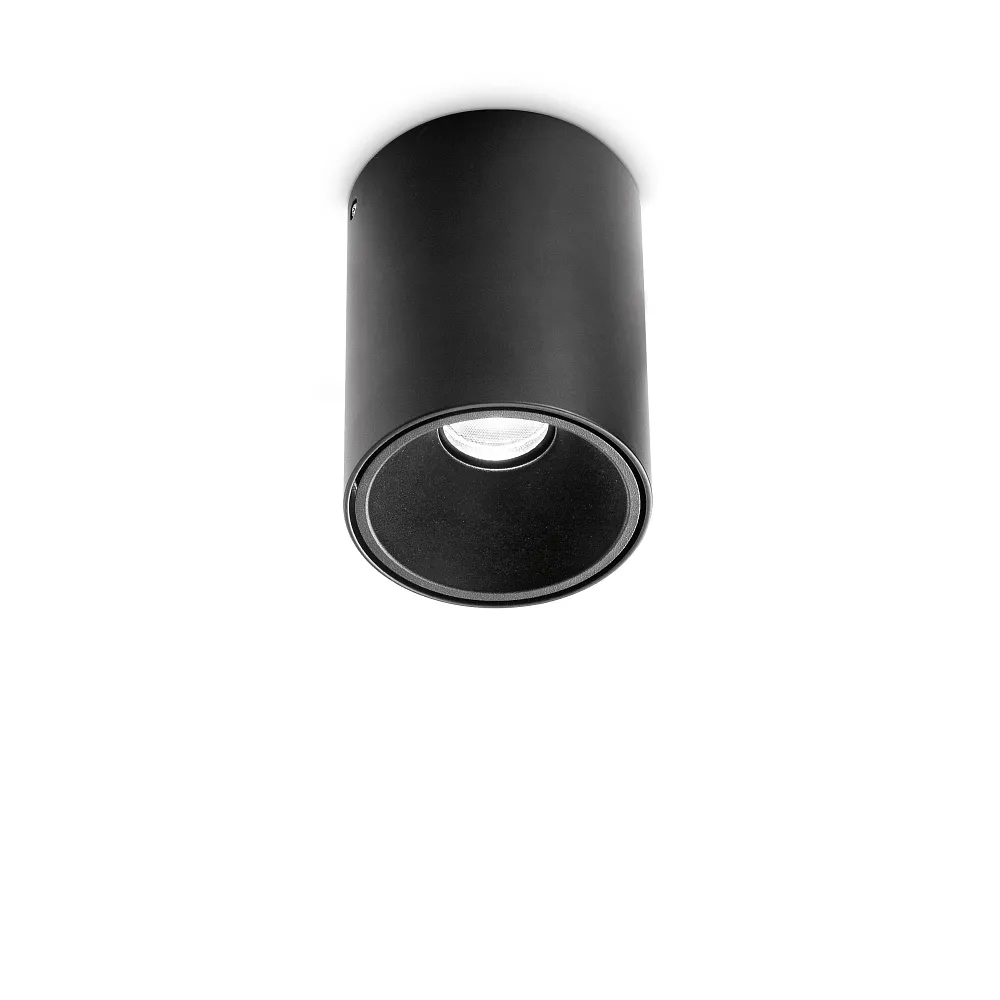 [IDEA-341798] Ideal Lux LED-Deckenleuchte NITRO ROUND, 10W 900lm (schwarz matt, 2700 K)