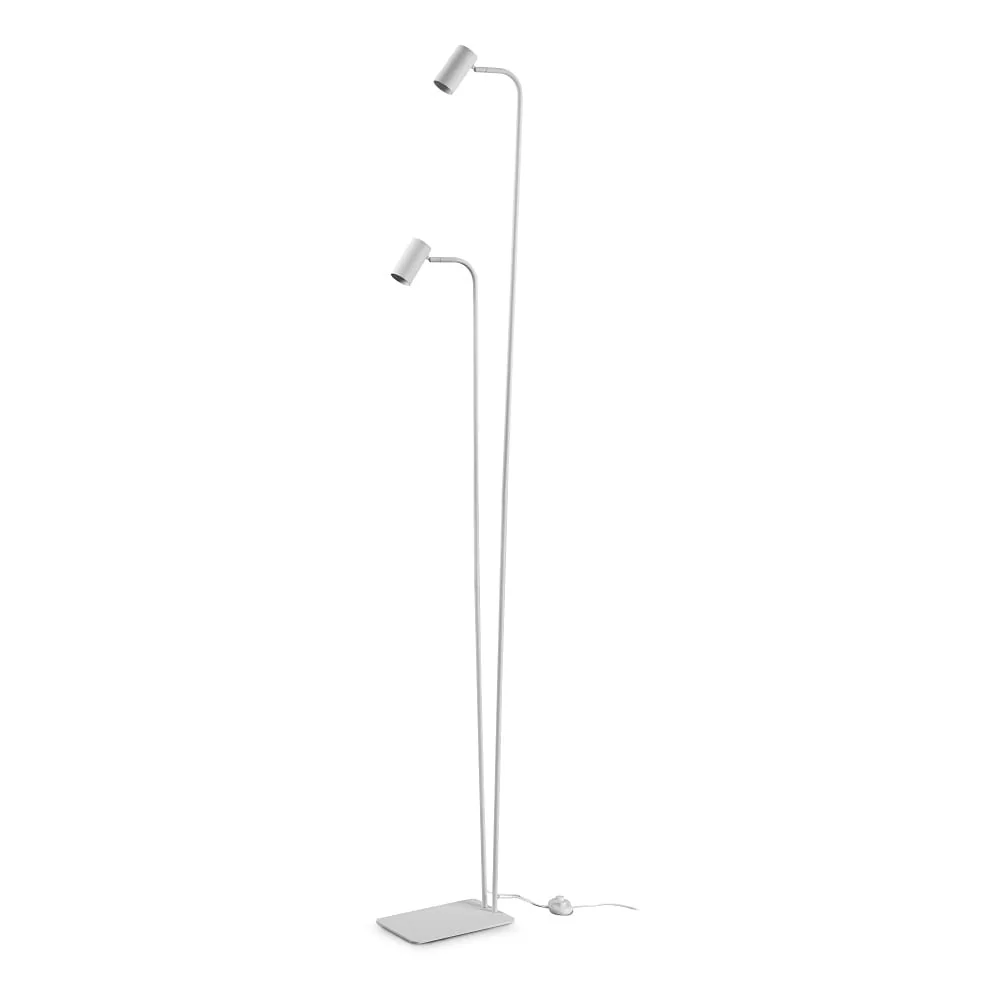 [IDEA-345314] Ideal Lux Lampada da terra GINGER PT2 a 2 luci GU10 IP20 (bianco)