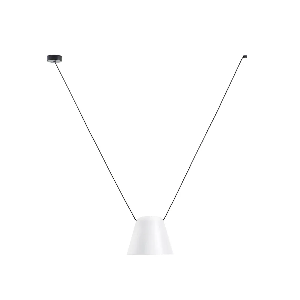 LEDS C4 Lampada a sospensione ATTIC V conica E27 IP20, Ø∕ L∕ W∕ H: 24∕ 100∕ 24∕ 75 cm – Bianco