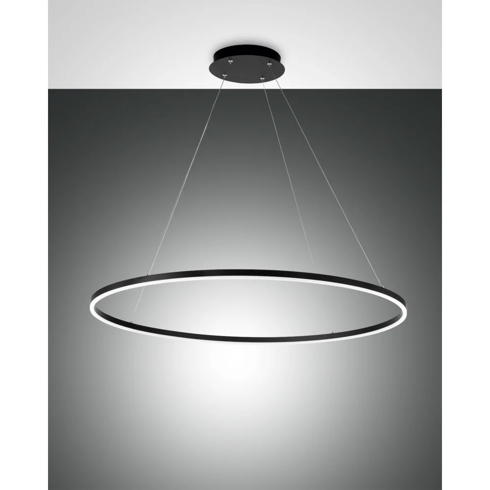 [FAB-3508-42-101] Fabas Luce LED-Pendelleuchte GIOTTO, 60W, 4000K, 6700lm, IP20, Smartluce-kompatibel (schwarz satiniert)