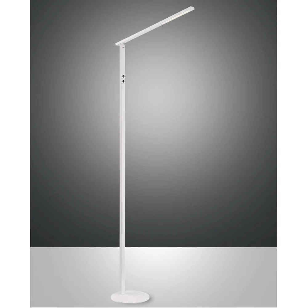 Fabas Luce Lampada da terra LED IDEAL, lampada da lettura, 1x 10W, 2700-5000K, 770lm, IP20 – Bianco