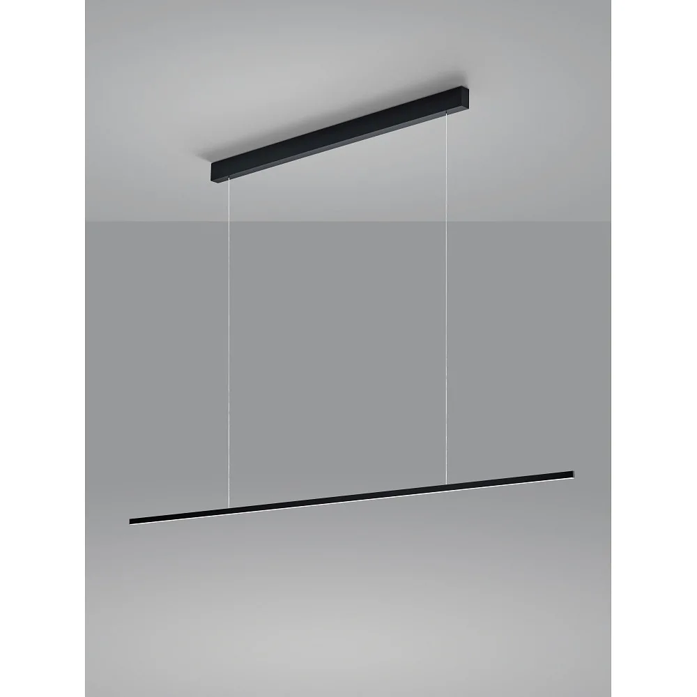 Helestra Lampada a sospensione LED LOOPY LED, IP20 – nero opaco