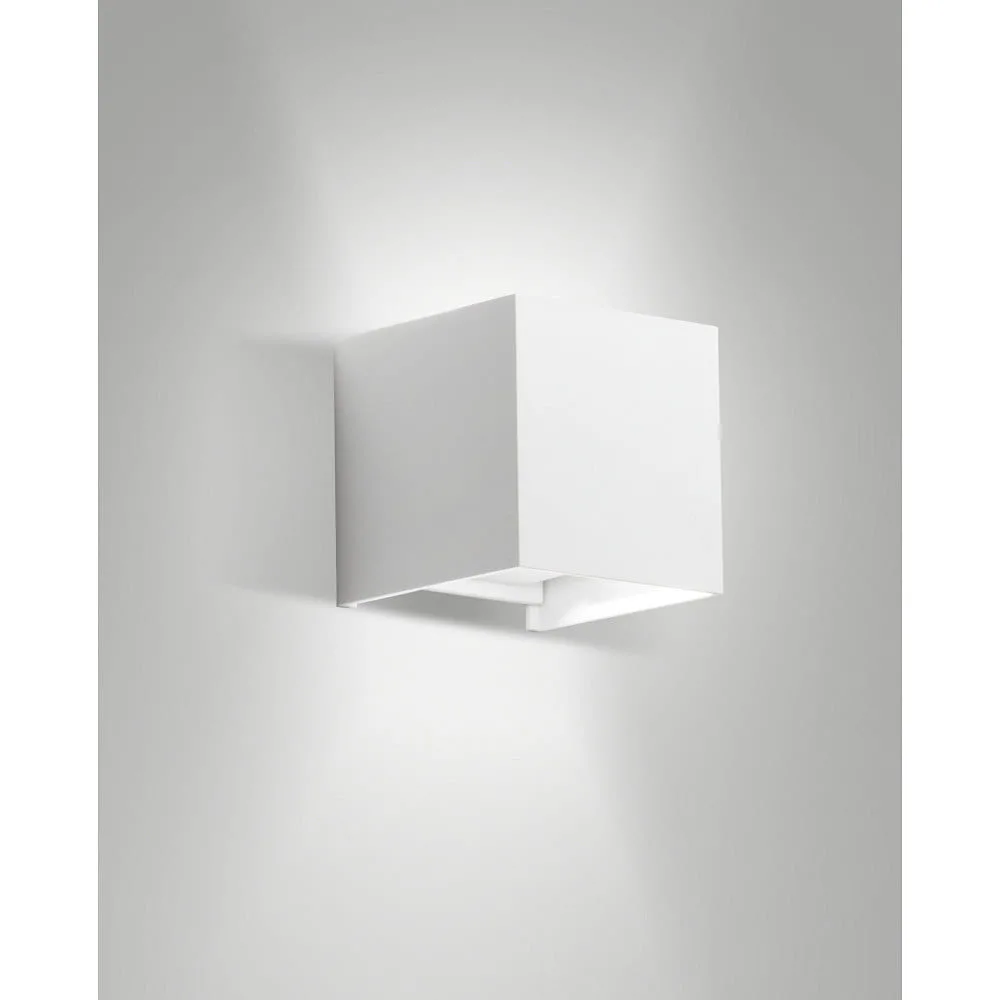 Fabas Luce Outdoor wall luminaire CUBA IP54 – white