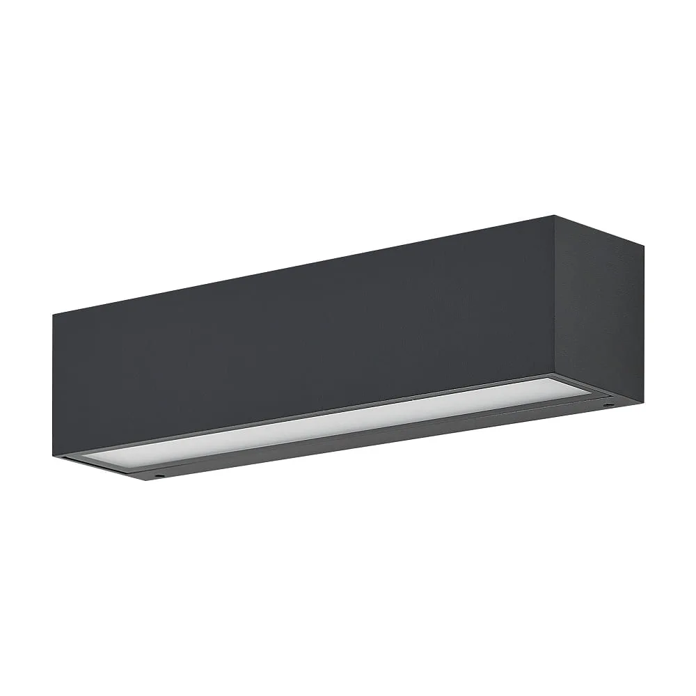 Molto Luce Outdoor wall light LINE 25 DOUBLE W IP65, anthracite dimmable