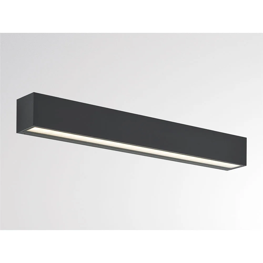 Molto Luce Applique da esterno LINE 50 DOUBLE W IP65, antracite dimmerabile