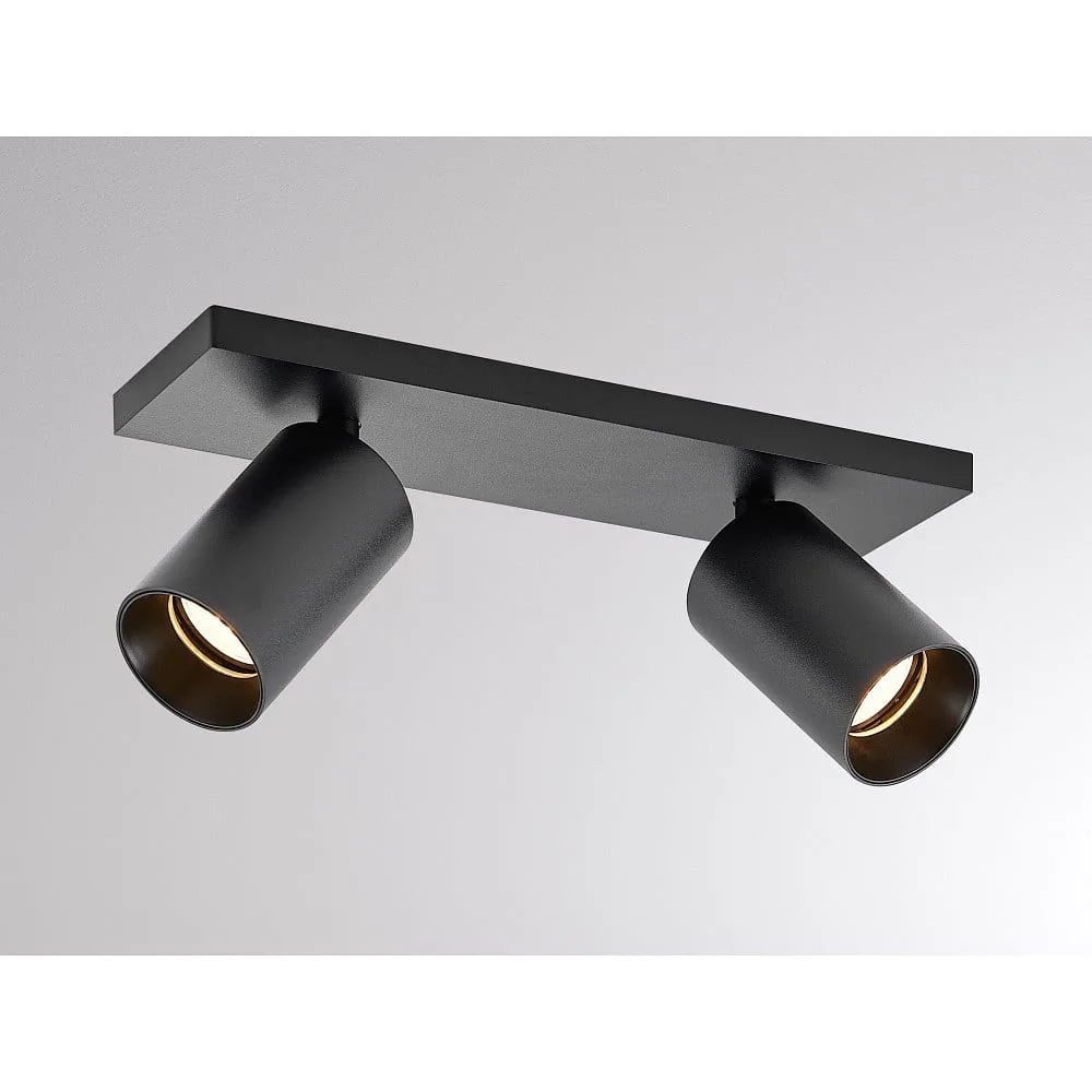 Molto Luce Wand- und Deckenleuchte MISSOR II GU10 IP20, schwarz, dimmbar