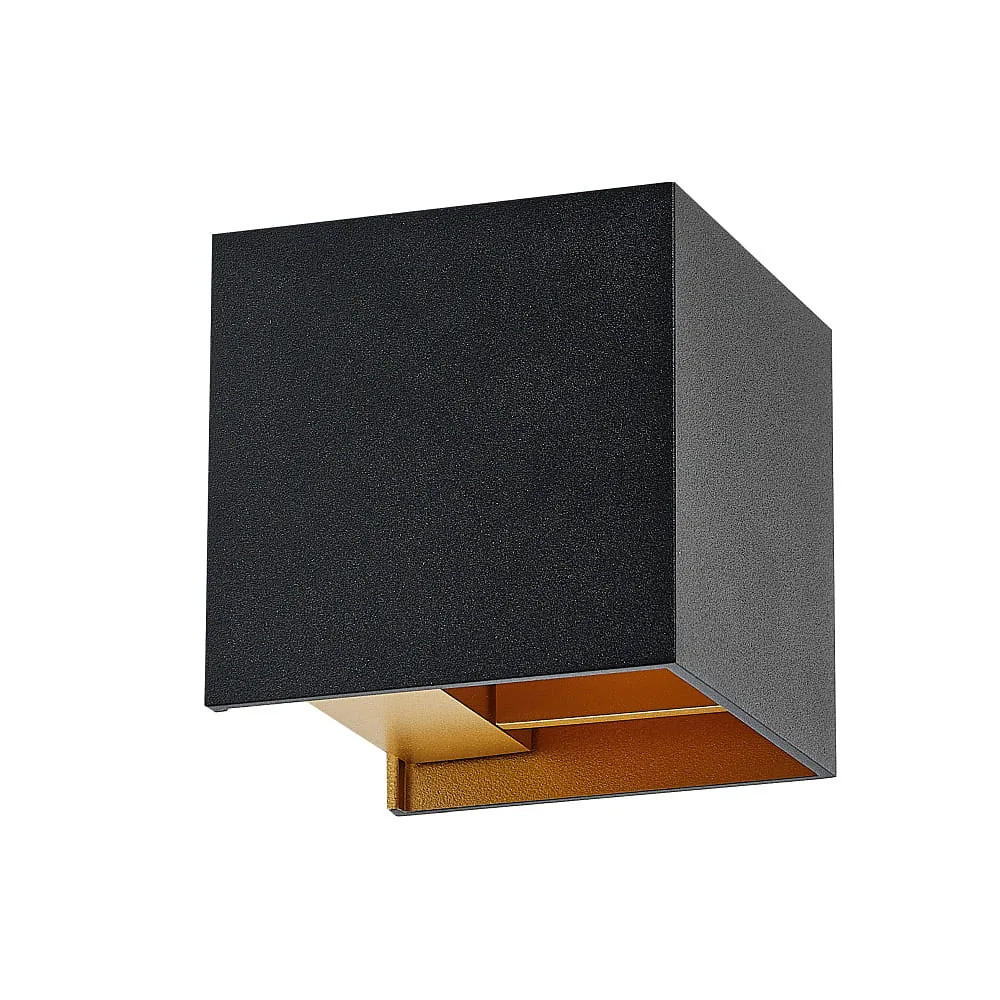 [MOL-472-291008bgng1] Molto Luce Außenwandleuchte NEXT W IP54, Gold matt, Schwarz