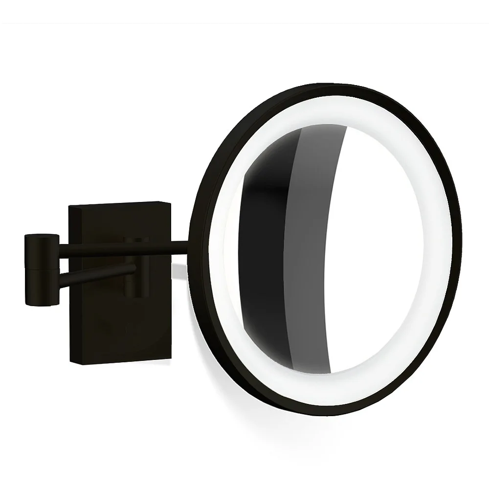 [DEC-0124160] Decor Walther Specchio cosmetico illuminato BS 40 LED ingrandimento 7x IP 44 (nero opaco)