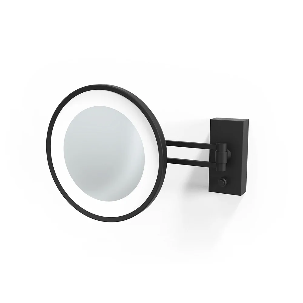 Decor Walther Specchio cosmetico illuminato BS 36 LED ingrandimento 3x IP 44 – nero opaco