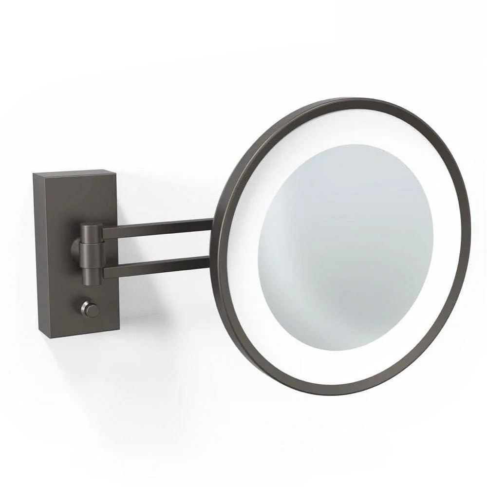 [DEC-0122266] Decor Walther Specchio con illuminazione BS 36, specchio con ingrandimento 5x IP44, argento opaco