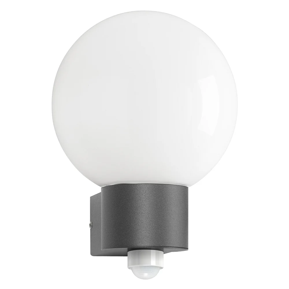 CMD Applique d'extérieur AQUA BALL, ronde, avec détecteur de mouvement, E27, IP44 – anthracite