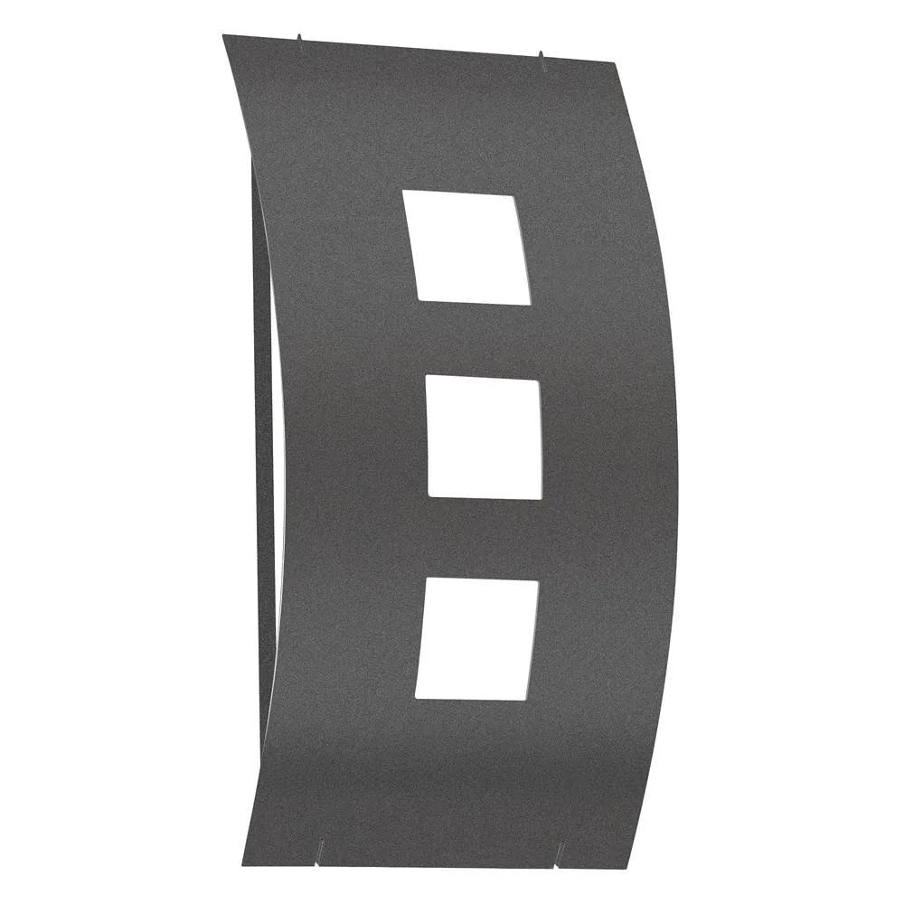 [CMD-71] CMD Applique d'extérieur AQUA TOMA, IP44, E27 max. 75W, verre opale, brossé (anthracite)