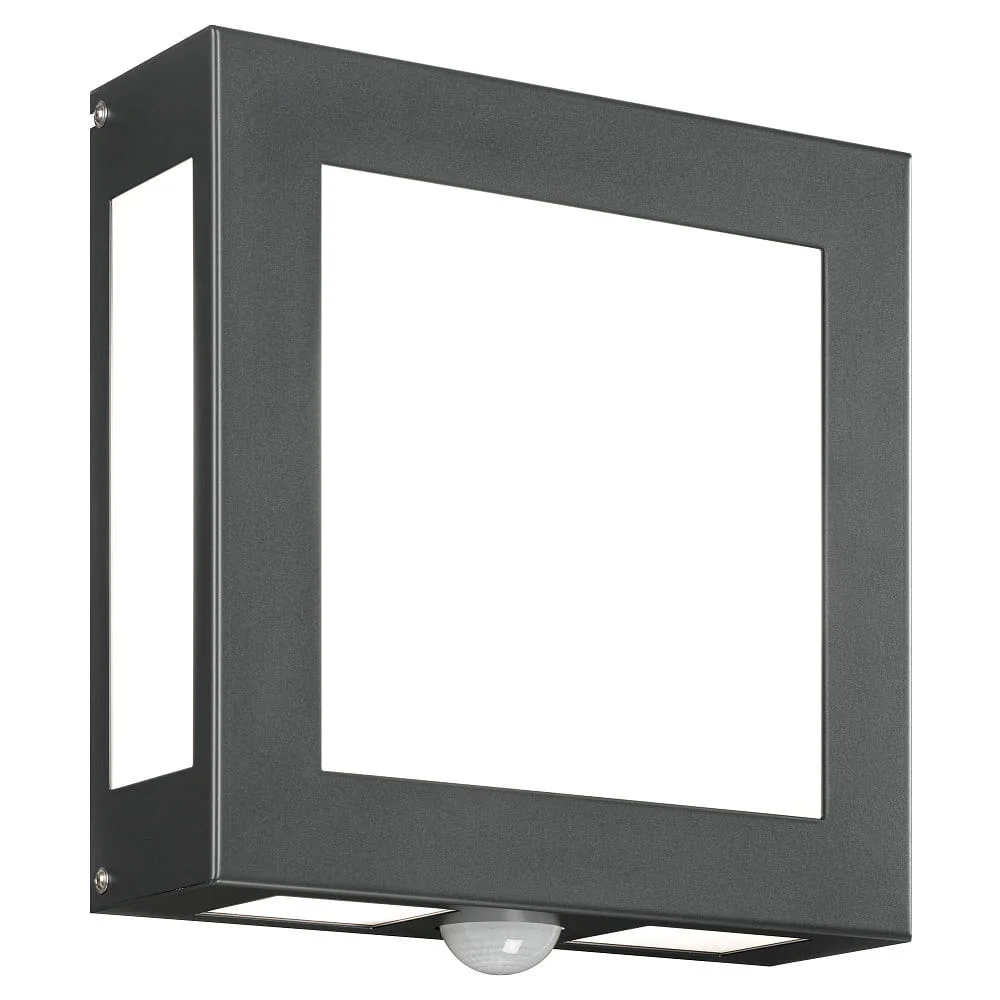 CMD Applique d'extérieur AQUA LEGENDO avec détecteur de mouvement, IP44, 2x E27, verre opale, brossé – anthracite