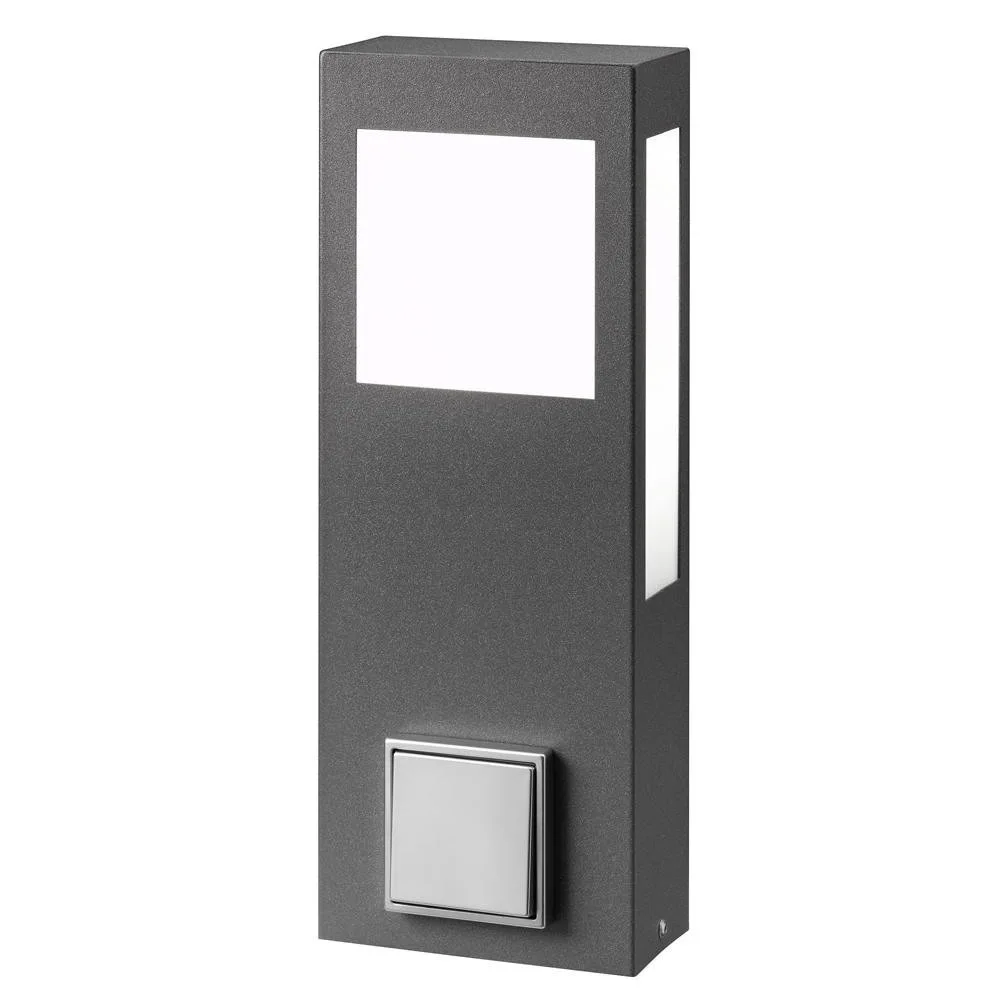 [CMD-79/ST] CMD Outdoor floor luminaire AQUA PAULO with motion detector, angular, 40cm, IP44, 2G11, stainless steel, anthracite