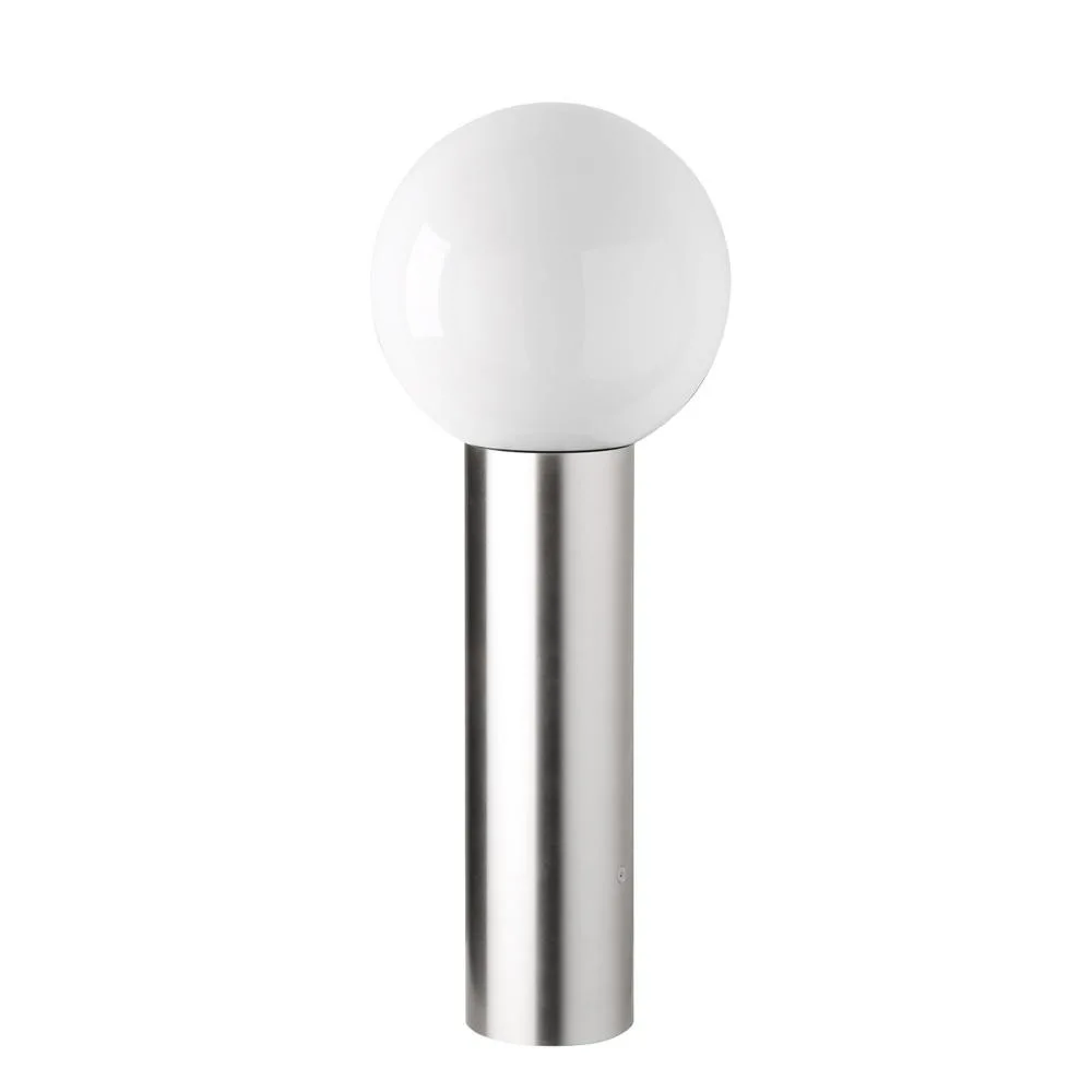[CMD-95] CMD Outdoor floor luminaire AQUA BALL, IP44, E27, stainless steel / opal glass, height 60cm