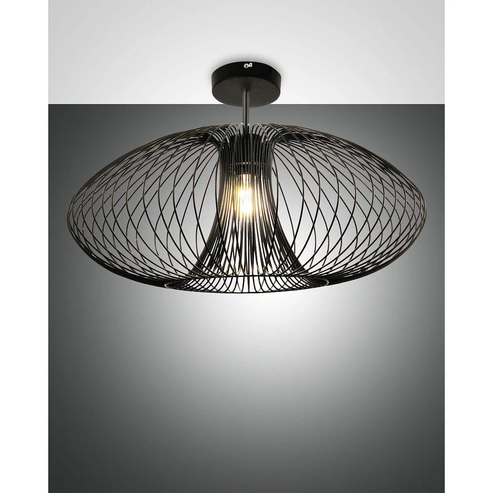 [FAB-3706-65-101] LaMiaLuce Plafoniera FASSA E27 IP20 (nero)